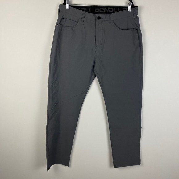 Denali Pants Denali Mens Travel Pants Straight Leg Size 36 X 3 Grey